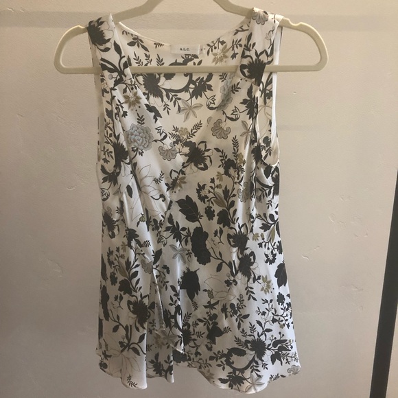 NWOT A.L.C. Floral Silk Tank Blouse Size 2 - Picture 7 of 7